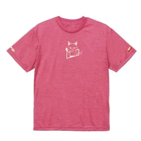 JTTA公認　卓球ユニフォーム【男女兼用(ドライ):160サイズ】ねこ　ピンク_装飾品・工芸品  洋服 _【1514513】