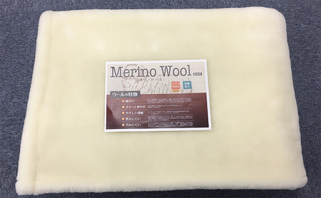 メリノウール ニューマイヤー毛布 シングル アイボリー(毛羽部分メリノウール100%) WL2019 IV[0287]