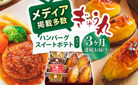 【定期便】 ハンバーグ&スイートポテトセット NCQ119 ハンバーグ スイートポテト全3回