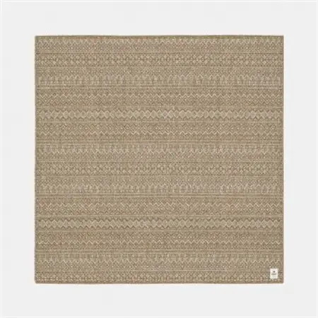 ウールラグ/Fisherman's Court CAMEL×IVORY 200×200cm【1500520】