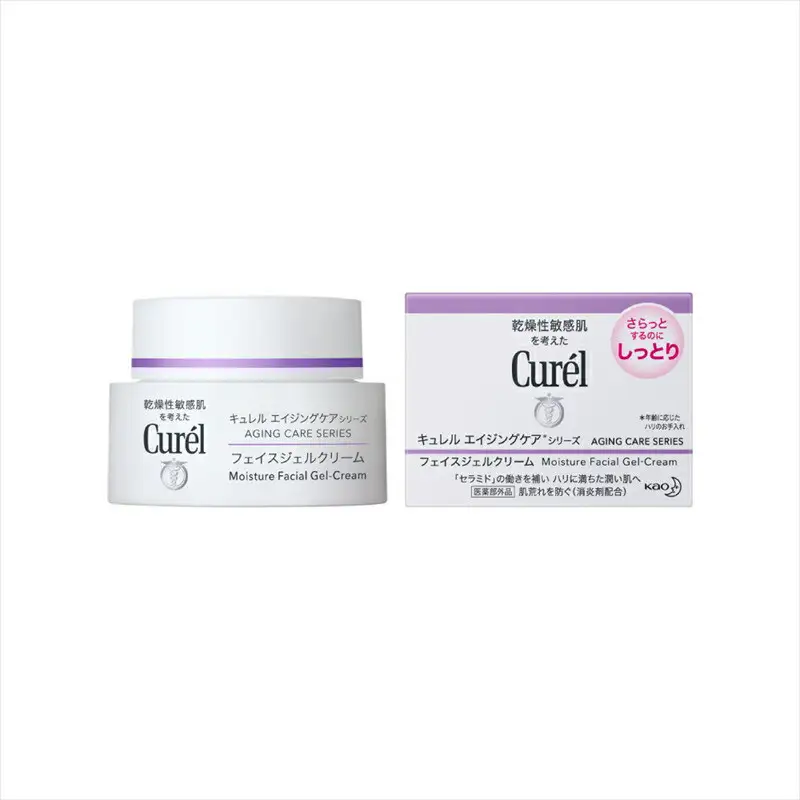 花王 Curel キュレル　エイジングケアシリーズ　ジェルクリーム　４０ｇ【美容 化粧品 コスメ 人気　スキンケア クリーム　ジェル　敏感肌　低刺激　エイジングケア　年齢　うるおい　潤い　セラミドケア　ハリ　しっとり　無香料　無着色　アルコールフリー　消炎剤　保湿　乾燥　肌荒れ　弱酸性　医薬部外品　神奈川県 小田原市 】