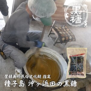 種子島 伝統 沖ヶ浜田 黒糖 登録無形民俗文化財 食べやすい 伝統製法 の 黒糖　NFN580【300pt】