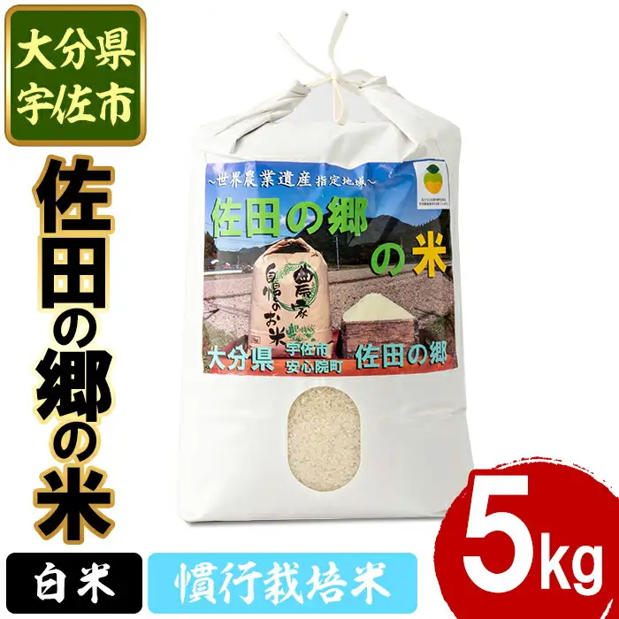 ＜令和7年産＞佐田の郷の米 慣行栽培米(5kg) お米 白米 ごはん ヒノヒカリ ひのひかり ブランド米 常温 常温保存【111700104】【雅設置プロジェクト　佐田の郷の会】