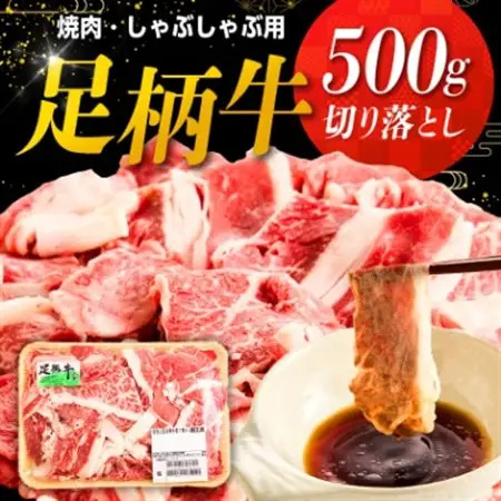 足柄牛【焼肉・しゃぶしゃぶ用】切り落とし500g_足柄牛 焼肉 しゃぶしゃぶ 切り落とし_【配送不可地域：離島】【1507076】