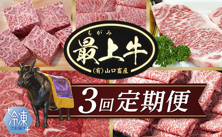 【冷凍】【3回配送で全5種】特選最上牛3回定期便