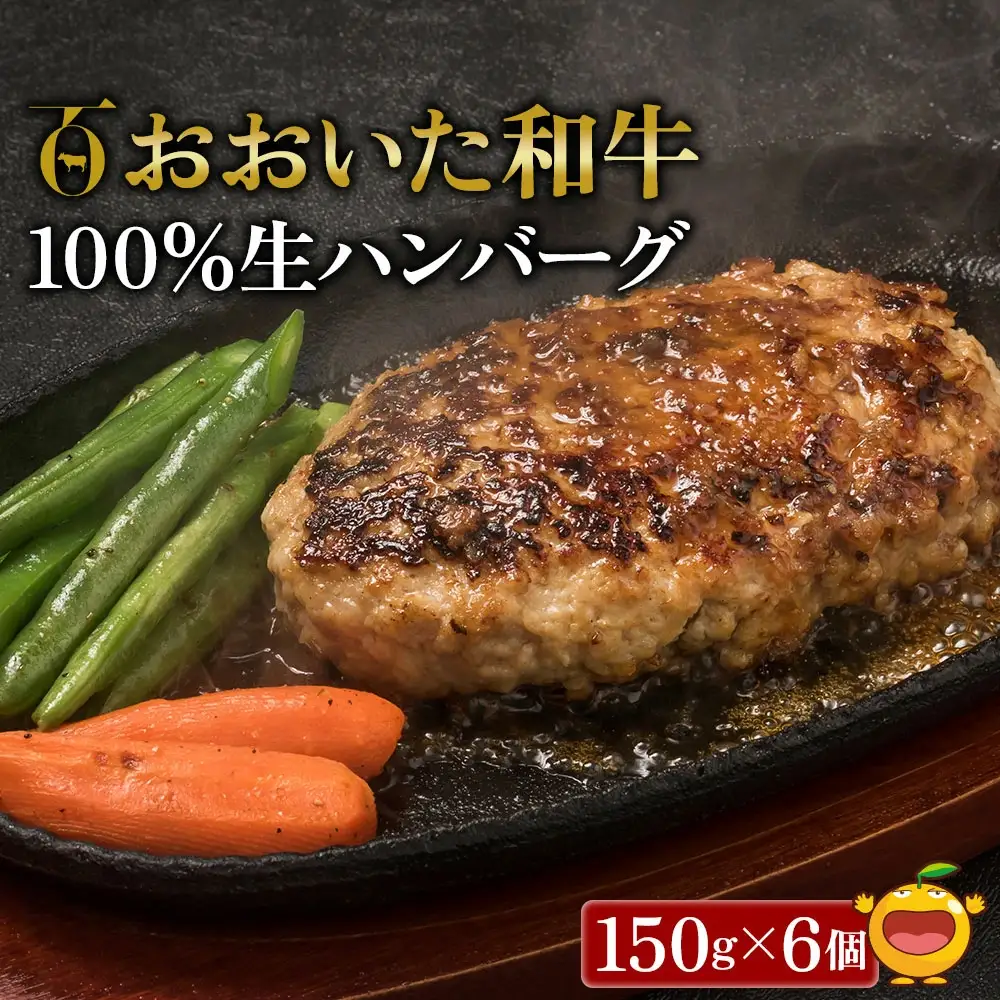 おおいた 和牛 100％ 生 ハンバーグ 150g×6個 | 牛肉 ハンバーグ 津久見市
