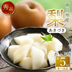 【南信州産】梨「あきづき」秀品約5kg（8玉～16玉）＜2026年9月下旬より発送＞