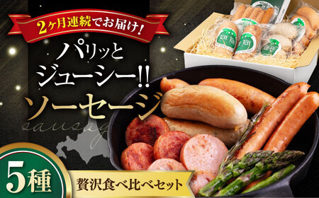 【全2回定期便】ソーセージ 5種セット ウインナー [AJAI035]