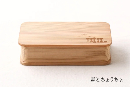 KIDS 弁当箱 「森とちょうちょ」/ お弁当箱 おにぎり 子供用 ピクニック 紀州材 職人 【hak105A】