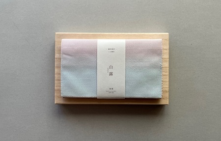 手織絹綴の懐紙入れ【MOKU】　白露/はくろ　手織り 綴織 工芸品 伝統工芸品 清原織物 AQ-0009_02
