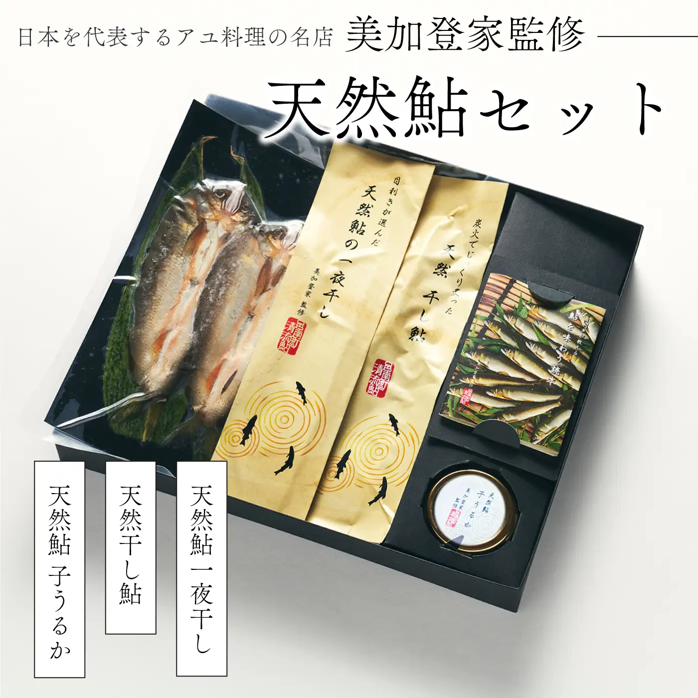 天然鮎 一夜干し 干し鮎 うるか セット美加登家監修