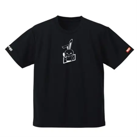 JTTA公認　卓球ユニフォーム【男女兼用(ドライ):140サイズ】うさぎ　ブラック_装飾品・工芸品  洋服 _【1515899】