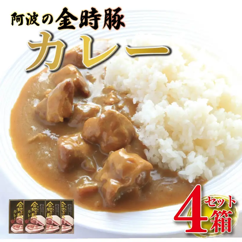 金時豚 カレー 4箱 (220g×4) 豚肉 レトルト【 カレー 】 