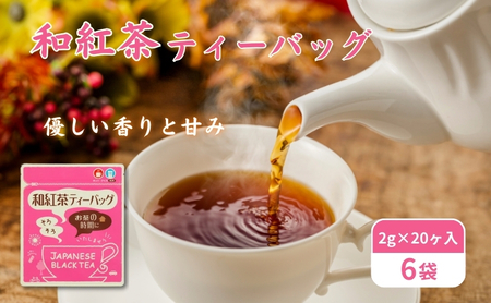和紅茶ティーバッグ2g×20ヶ入×6袋 飲料類 お茶 セット 