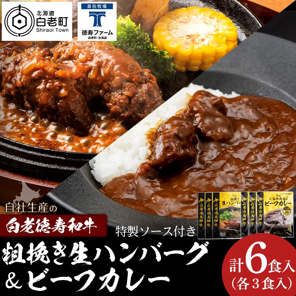 粗挽き生ハンバーグ＆ビーフカレー BJ079
