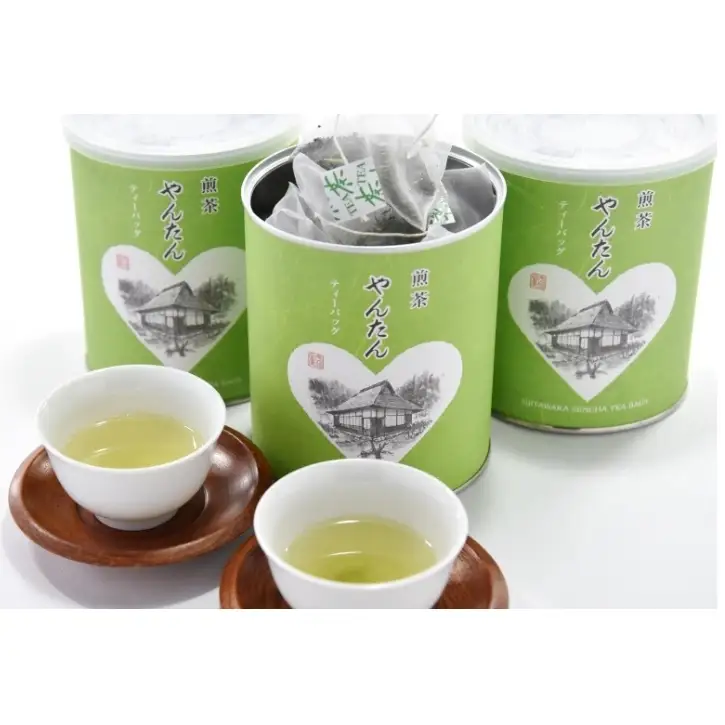 煎茶ティーバッグ　やんたん　25P×3缶〈煎茶 緑茶 お茶 茶 ティバッグ ティーパック 加工食品〉 