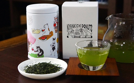 ネコ缶とほっこりお茶セット（京都深蒸し茶入）〈お茶 茶 煎茶 緑茶 深