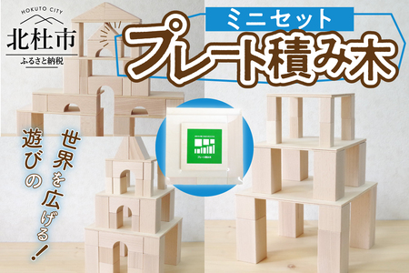 遊びの世界が広がる積み木！プレート積み木ミニセット [h007]