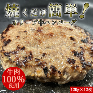 オリーブ牛100%ハンバーグ120g×12