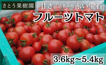 トマト フルーツトマト 3.6kg～5.4kg フルティカ 【トマト】