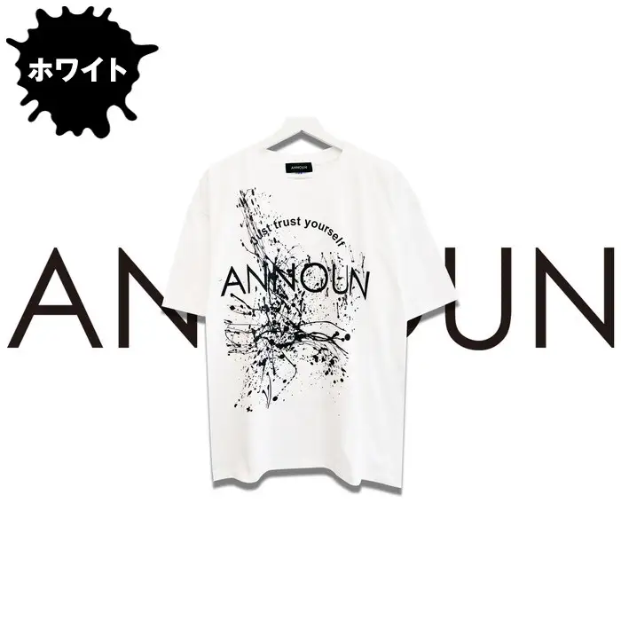 ［ANNOUN］Painting Ｔシャツ ホワイト | 服 白 アパレルブランド 絵画 アート コラボレーション アンノウン 福祉 就労支援 就労継続支援B型事業所 アトリエ・アンノウン 埼玉県 越谷市