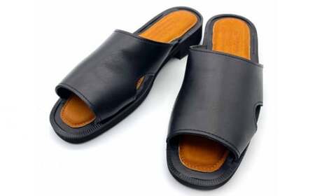 WRAP SANDALS ブラック×キャメル×ブラック 24cm ／ マルサンフットウェアー サンダル レザー 軽量 奈良県 御所市