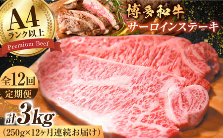 【12回定期便】サーロインステーキ250g×1枚 [AFBO004]