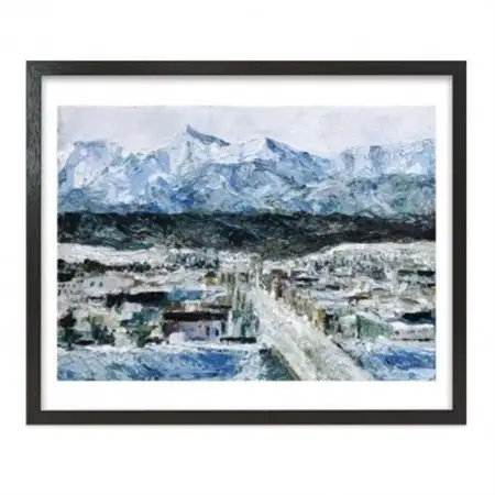 日高山脈の油彩画(複製原画)　1点_雑貨・日用品  家具・インテリア _【1516586】