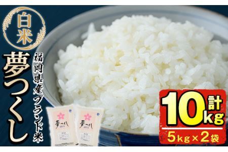 ＜令和7年産＞福岡県産ブランド米「夢つくし」白米(計10kg・5kg×2袋) お米 10キロ ごはん ご飯【ksg0372】【朝ごはん本舗】