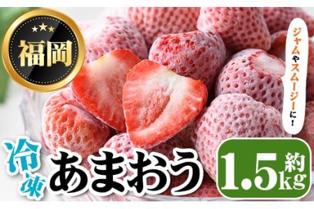 冷凍あまおう(約1.5kg) 苺 いちご イチゴ フルーツ 果物 くだもの 手作り スイーツ スムージー ジャム＜離島配送不可＞【ksg1252】【THE FARM_strawberry】