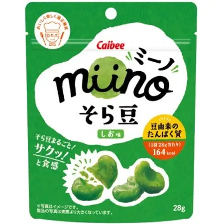 カルビーmiino(ミーノ) そら豆 しお味 12個入り スナック菓子【帯広工場製造】_菓子・スイーツ 洋菓子  _【1519309】