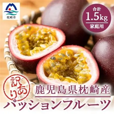 【訳あり】 【期間限定】 トロピカルパッションフルーツ 1.5kg 家庭用 A6-144_果物・フルーツ   くだもの_【配送不可地域：離島】【1166381】