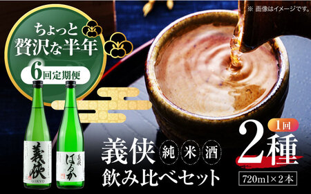 【6回定期便】 日本酒 義侠 純米酒 セット【配達不可：離島】[AEAD005]