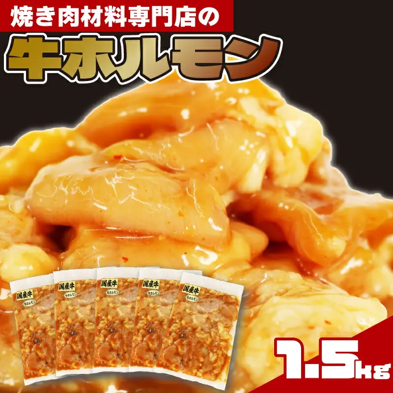 ホルモン 5袋 1.5kg 焼肉 自家タレ 静岡 藤枝 牛ホル
