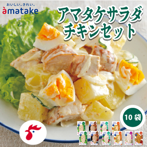 アマタケサラダチキン セット 10袋 サラダチキン 小分け 鶏 とり 肉 チキン chicken meat 鶏肉 ダイエット 低カロリー タンパク質 簡単調理 惣菜 冷凍 お手軽 レンジ ごはん 夕飯 おかず おつまみ 晩酌 米 丼 抗生物質 オールフリー 抗生物質不使用 アマタケ 大船渡 三陸 岩手県 国産