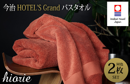 （今治タオルブランド認定品）今治タオル グラン バスタオル２枚セット(テラコッタ)ヒオリエ【I001930BT2OR】