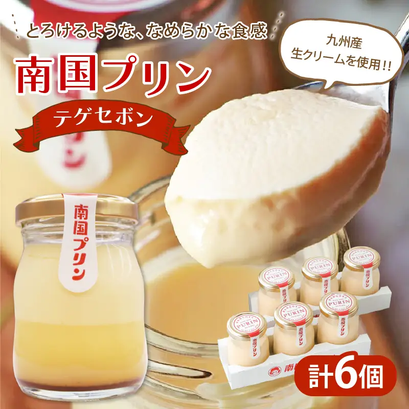 南国プリン「テゲセボン(計6個)」 スイーツ 洋菓子 国産_T038-0045