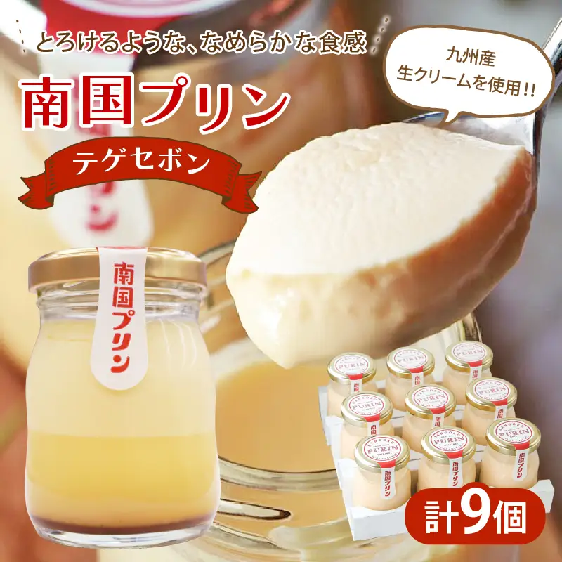 南国プリン「テゲセボン(計9個)」 スイーツ 洋菓子 国産_T038-0055