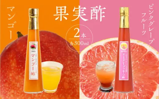 ＜江崎酢醸造元＞果実酢２本セット(マンゴー・ピンクグレープフルーツ) 042-024
