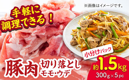 豚肉切り落とし（モモ・ウデ部位指定なし）約1.5kg（約300g×5pc）【吉里精肉】[ZEW020]