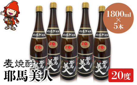 麦焼酎 耶馬美人 20度 1,800ml×5本 | 大分県中津市の地酒 焼酎 酒 アルコール 大分県産 九州産 中津市 国産 送料無料