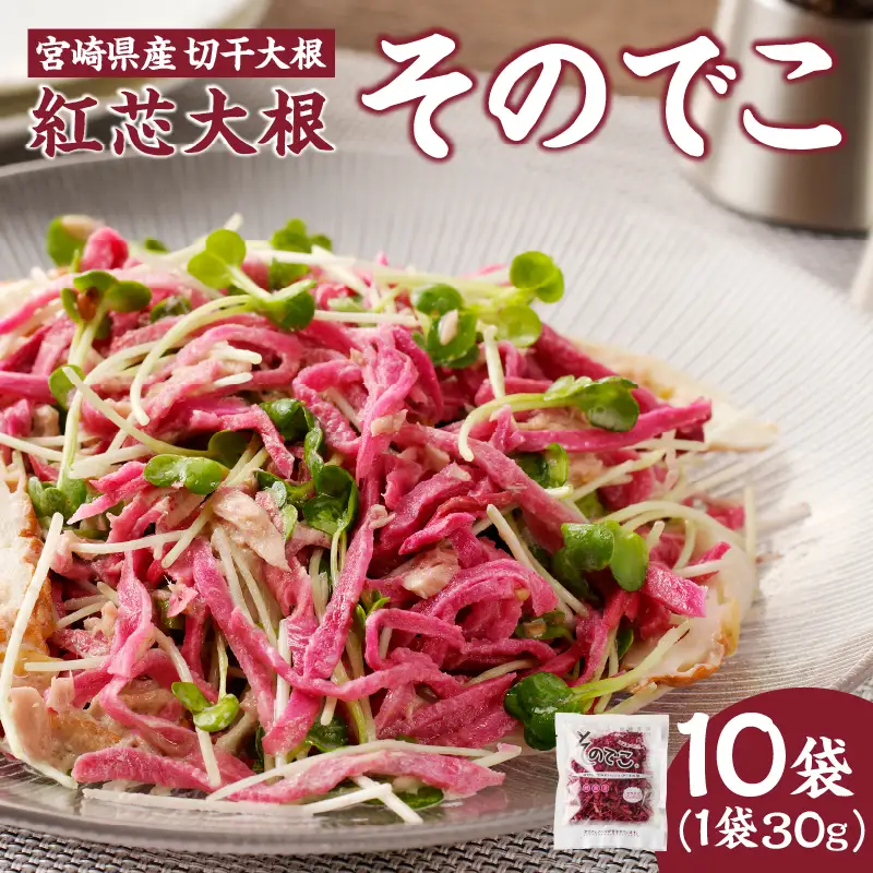 【2週間以内発送】≪宮崎県産≫切干大根(紅芯大根-そのでこ-)計10袋 野菜 加工品 国産_T003-0115
