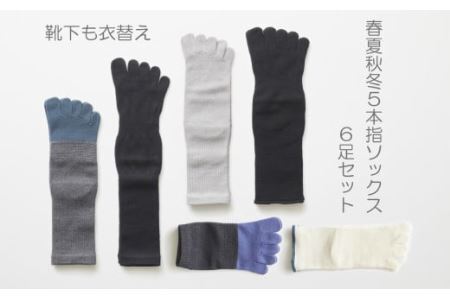 5本指ソックス春夏秋冬セット(25-27㎝)(B423-3)