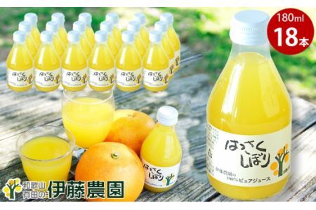 伊藤農園100％ピュアジュースはっさくしぼり180ml×18本(B605-4)