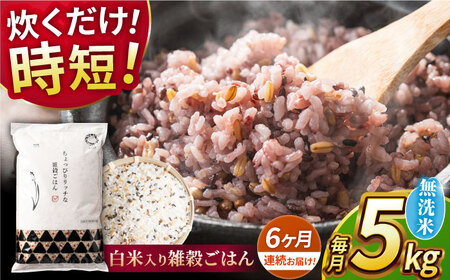 〈令和7年度産米〉 【全6回定期便】 水研ぎ不要 雑穀ごはん 無洗米 5kg 【株式会社 農産ベストパートナー】 令和7年産 [ZBP147]