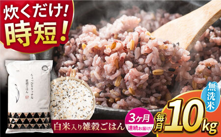 〈令和7年度産米〉 【全3回定期便】 水研ぎ不要 雑穀ごはん 無洗米 10kg 【株式会社 農産ベストパートナー】 令和7年産 [ZBP150]