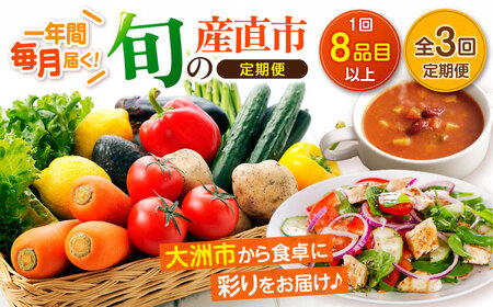 【3回定期便】野菜（6種以上）定期便[AGAP018]