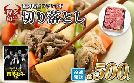 牛肉 国産 博多和牛 切り落とし 福岡県産 約500g 配送不可：離島 
