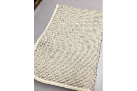 綿100%ワッフル敷パッド ダブル アイボリー [0505]