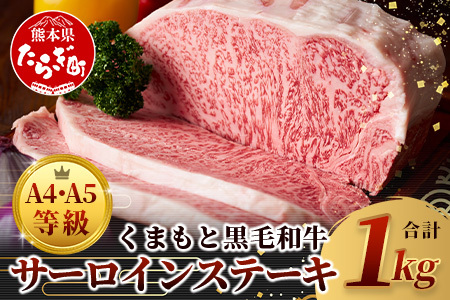 【 A4～ A5 等級 】くまもと黒毛和牛サーロインステーキセット 1kg（ 250ｇ×4枚 ） ブランド 牛肉 肉 サーロイン ステーキ 250ｇ×4枚 記念日 4人分 ご馳走 ご褒美 和牛 国産 熊本県 上級 上質 106-0503